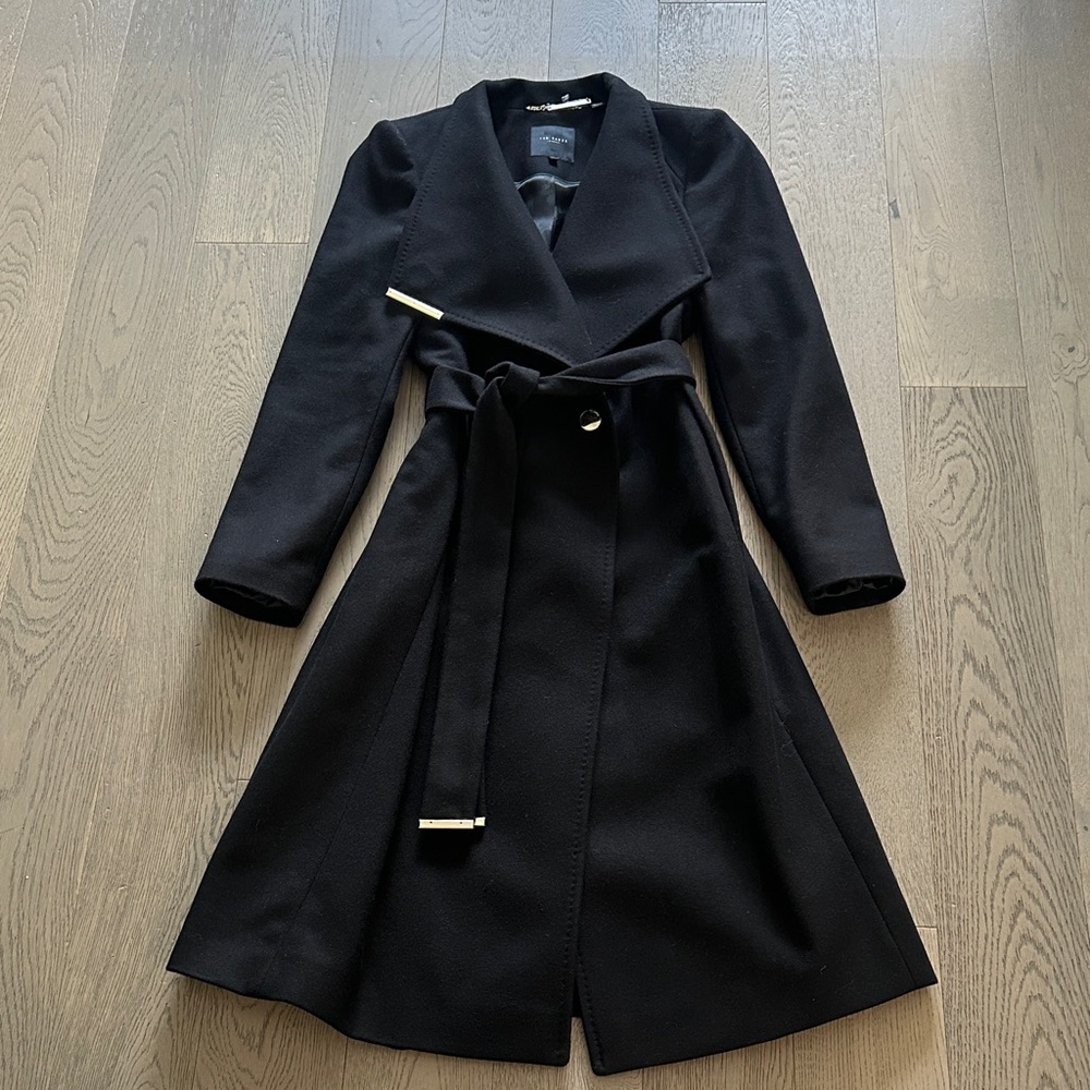 Ted Baker London Black Wool Coat